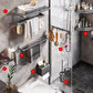 Frendorf | Moderne Badezimmer Zubehör Hardware Set Graue Handtuchstange Badregal Bad Hardware Set