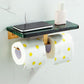 Frendorf | Golden Bath Hardware Set Messing & Marmor Badezimmer Zubehör Set