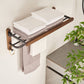 Frendorf | Modernes Badezimmerzubehör-Set Aluminium & Holz Badbeschläge Set
