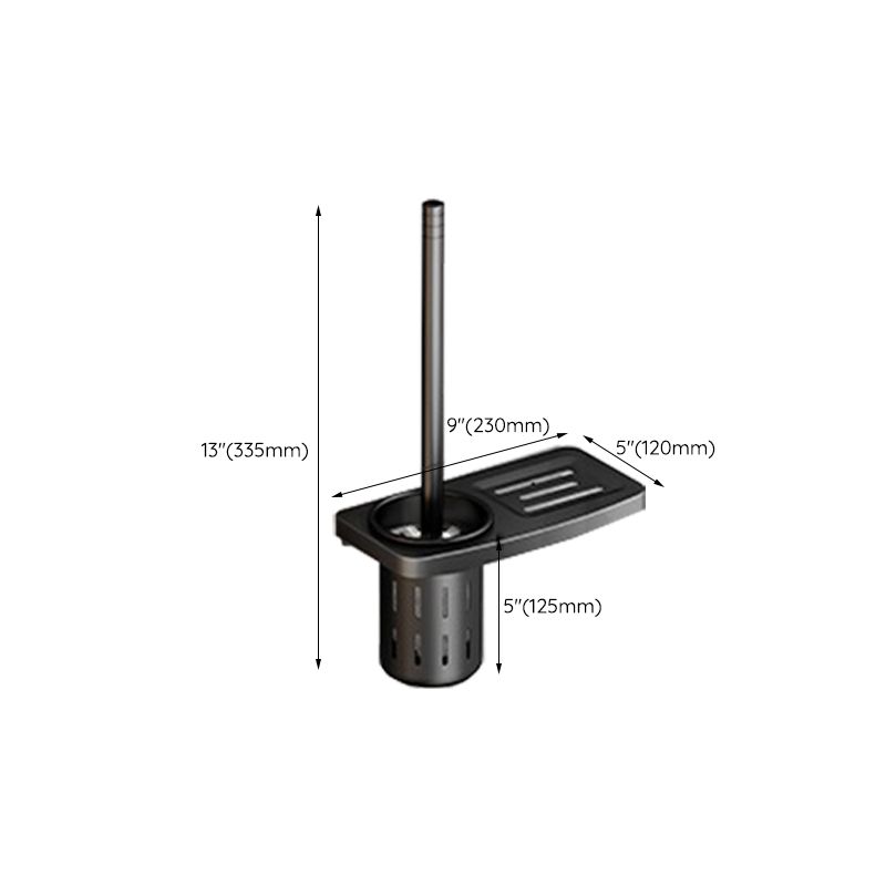 Frendorf | Klassisches Badzubehör Set in Aluminium Schwarz Finish Bademantelhaken/ Handtuchstange