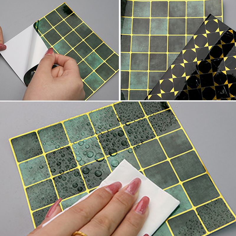 Frendorf | Peel & Stick Mosaikfliese Quadrat Kunststoff Fleckenresistente Fliese - Peel & Stick für Dusche