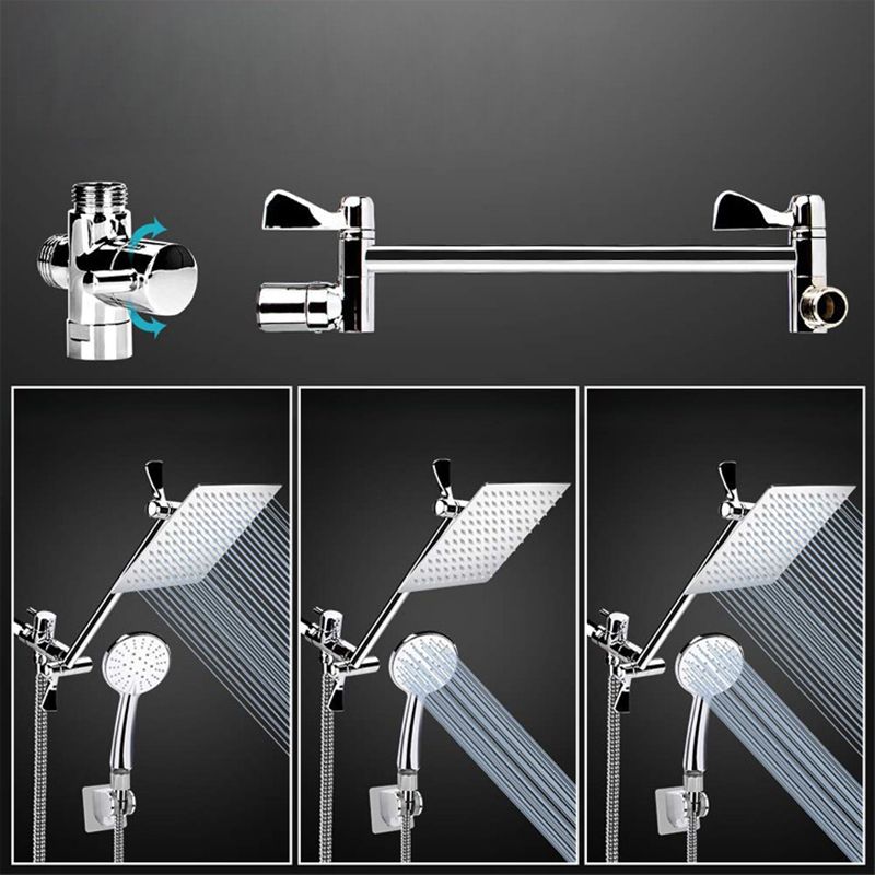 Frendorf | Quadrat Dual-Duschkopf Traditioneller Wandmontierter Metall-Dual-Duschkopf
