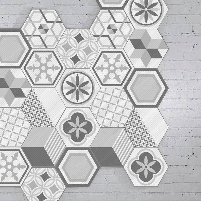 Frendorf | Plastik-Mosaikfliesen-Tapete hexagonal zum Aufkleben und Entfernen Rückwandfliese