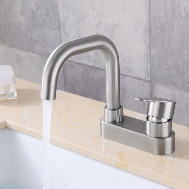 Frendorf | 304 Edelstahl Zentrum Wasserhahn Badezimmer Einhand heiß und kalt Waschbecken Wasserhahn