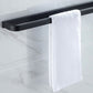 Frendorf | Modern Classic Badzubehörset aus Edelstahl Matt Schwarz Bademantelhaken/Handtuchring Bar
