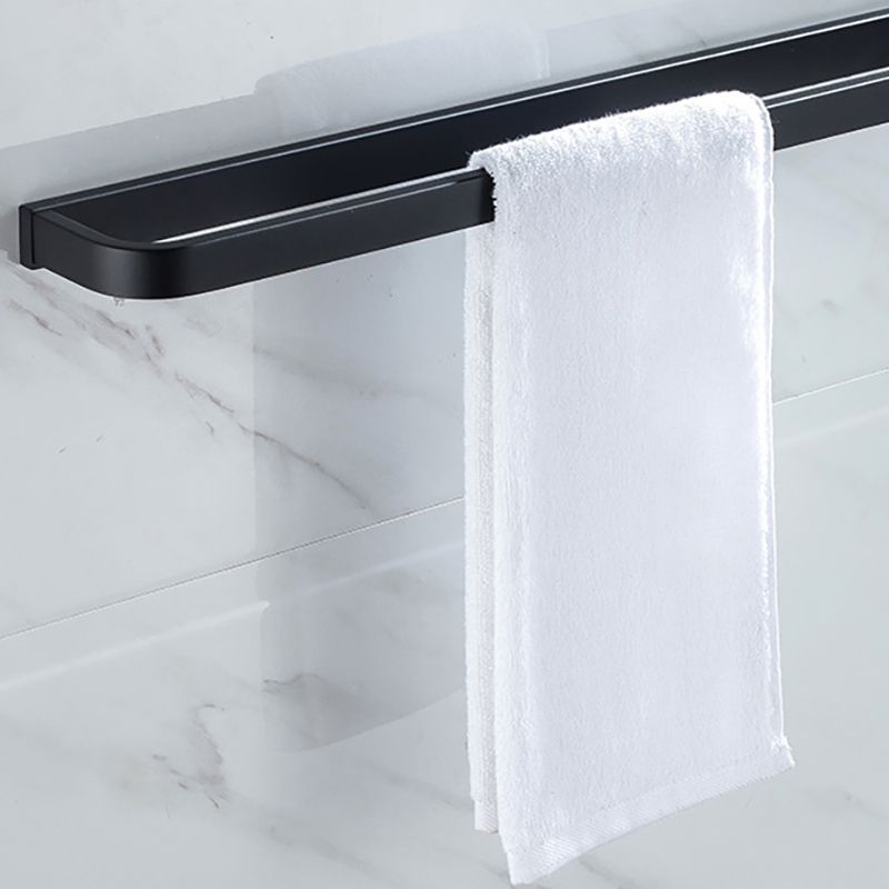 Frendorf | Modern Classic Badzubehörset aus Edelstahl Matt Schwarz Bademantelhaken/Handtuchring Bar