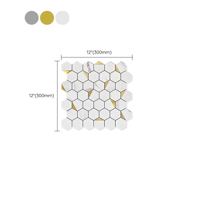Frendorf | Hexagonale Moderne Peel and Stick Fliesen Mosaikfliesen Peel and Stick Rückwände
