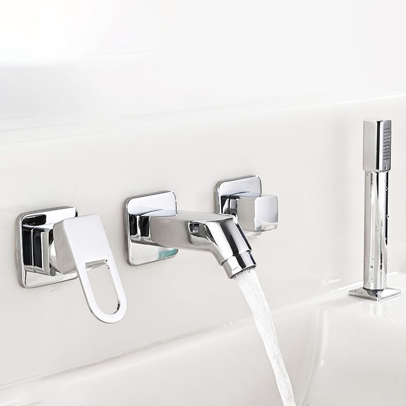Frendorf | Wandmontierter Wasserhahn Messinghebelgriff Badezimmer Wasserhahn Handbrause