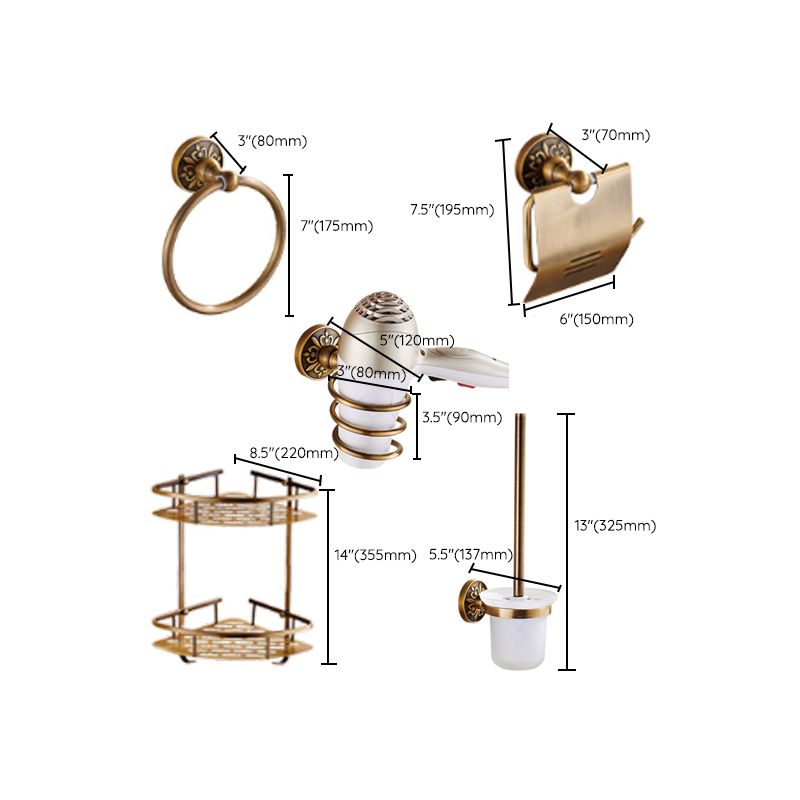 Frendorf | Traditionelles Badezimmer-Zubehör Hardware-Set Messing Badezimmer Hardware