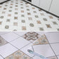 Frendorf | Modern Vinylbodenplanken zum Abziehen und Aufkleben Geometrisch bedruckter PVC-Bodenbelag