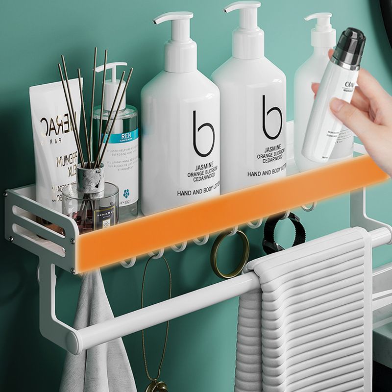 Frendorf | 2-teiliges modernes Badezimmer-Accessoire-Set Weiß rechteckiges Badregal