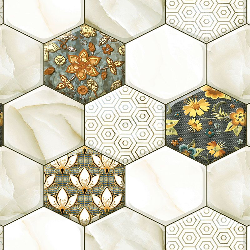 Frendorf | Peel and Stick Fliesen Hexagonale Kunststoff Wasserdichte Peel & Stick Fliese für Dusche 2-Pack