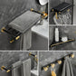 Frendorf | 5-teiliges modernes Badezimmerzubehör Set aus schwarzem Messing Badezimmerhardware