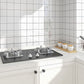 Frendorf | 30 cm X 58 cm PVC rechteckige Peel & Stick U-Bahn Fliese Küche und Badezimmer Rückwand