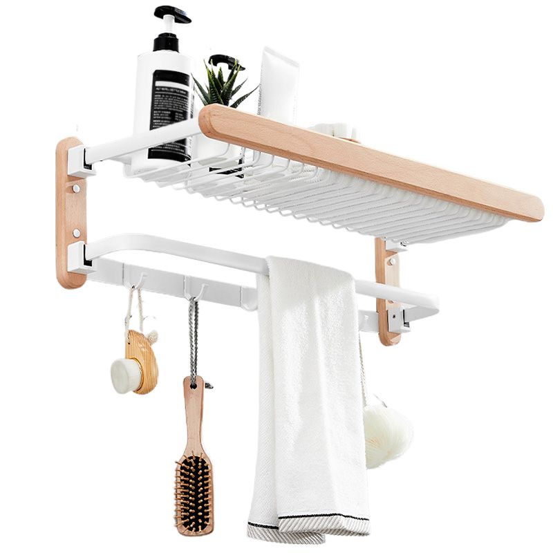 Frendorf | Weißes 7-teiliges Badaccessoire-Set Holz- und Metall-Badset