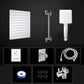 Frendorf | Pull down Dual Shower Head Square High Arch Shower Head Combo in Chrome