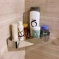 Frendorf | 2-teiliges Edelstahl-Badezimmerzubehör-Set 30 cm W Dreiecks-Badezimmerregal
