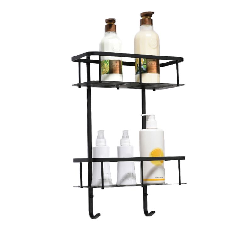 Frendorf | Modern Classic Badzubehörset aus Edelstahl Matt Schwarz Bademantelhaken/Handtuchring Bar