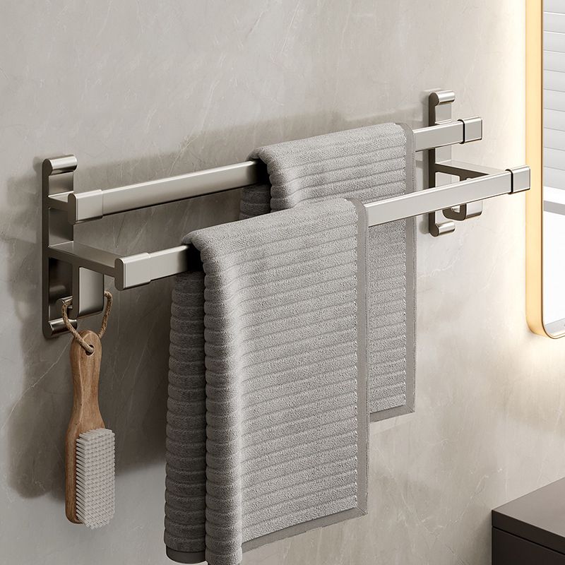 Frendorf | Graues Badezimmer Zubehör Set Zeitgenössischer Stil Aluminium Handtuchstange