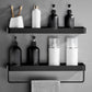 Frendorf | Matt Schwarz Badezimmer Set Modern 1/2 - Stück Rostfreies Badregal