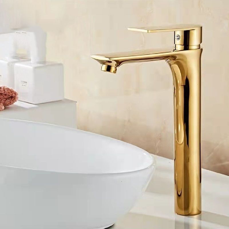 Frendorf | Glam Gefäß Waschbecken Wasserhahn Messing Hebelgriffe mit Wasser Schlauch Waschbecken Armatur