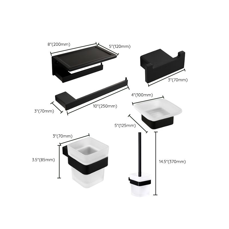 Frendorf | Traditionelles Badezimmerzubehör Hardware-Set in schwarzem Metall
