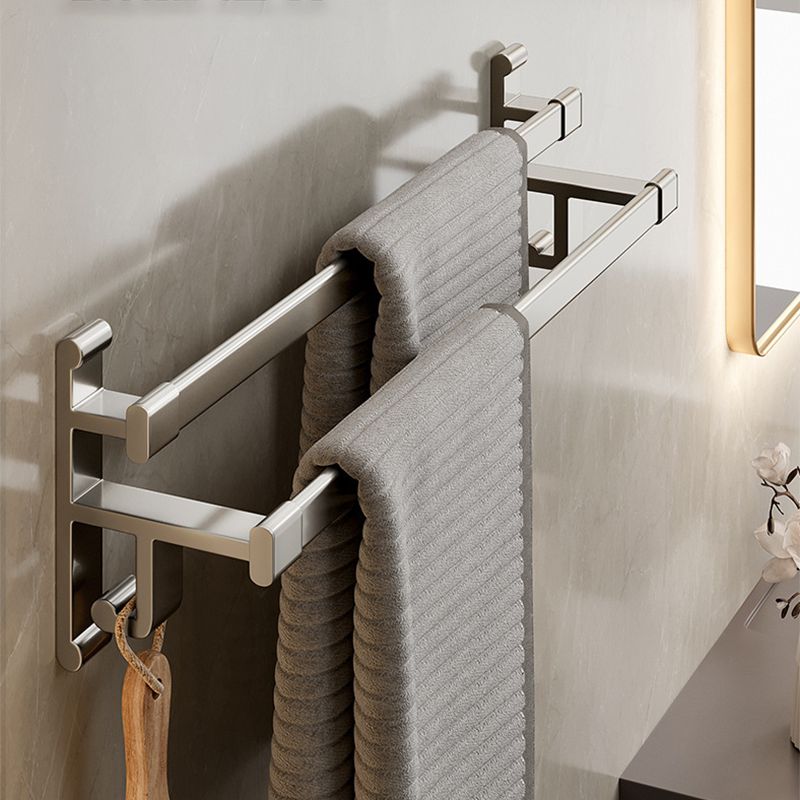 Frendorf | Graues Badezimmer Zubehör Set Zeitgenössischer Stil Aluminium Handtuchstange