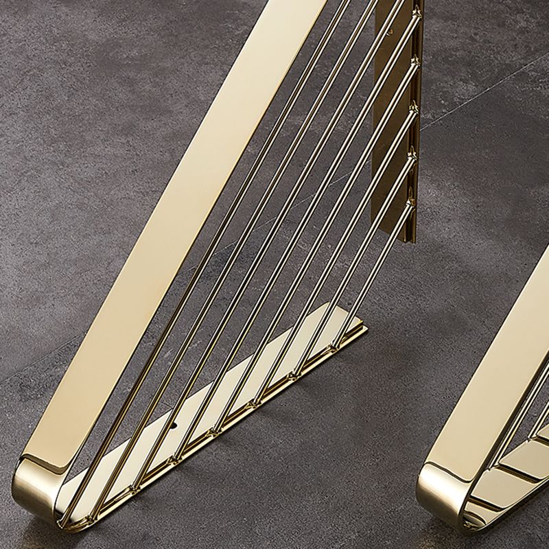 Frendorf | 2-teiliges modernes Badezimmer-Zubehörset, poliertes Chrom/Gold, Badablage