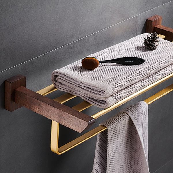 Frendorf | Traditionelles Badezimmer-Zubehörset Badregal Papierhalter Gold Badezimmer-Set