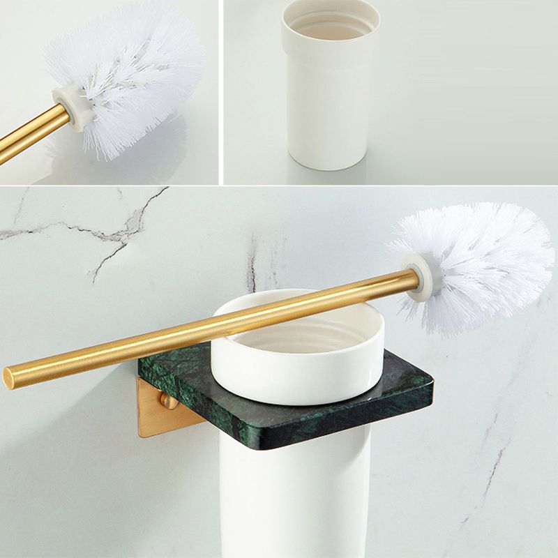 Frendorf | Golden Bath Hardware Set Messing & Marmor Badezimmer Zubehör Set