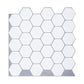 Frendorf | Hexagon Wandfliese Fettbeständiger Stahl und Küchenpapiertapete