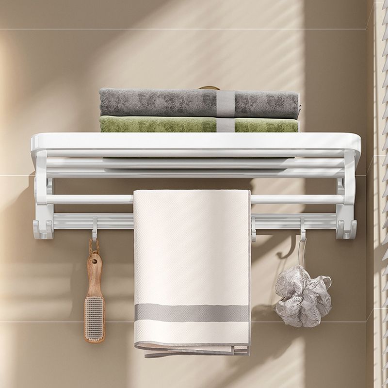 Frendorf | Weißes Badezimmer Zubehör Set Zeitgemäßes Aluminium Badezimmer Zubehör Kit mit Handtuchhalter