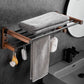 Frendorf | Holz- & Aluminium Badezimmerset Braun Badezimmerzubehörset