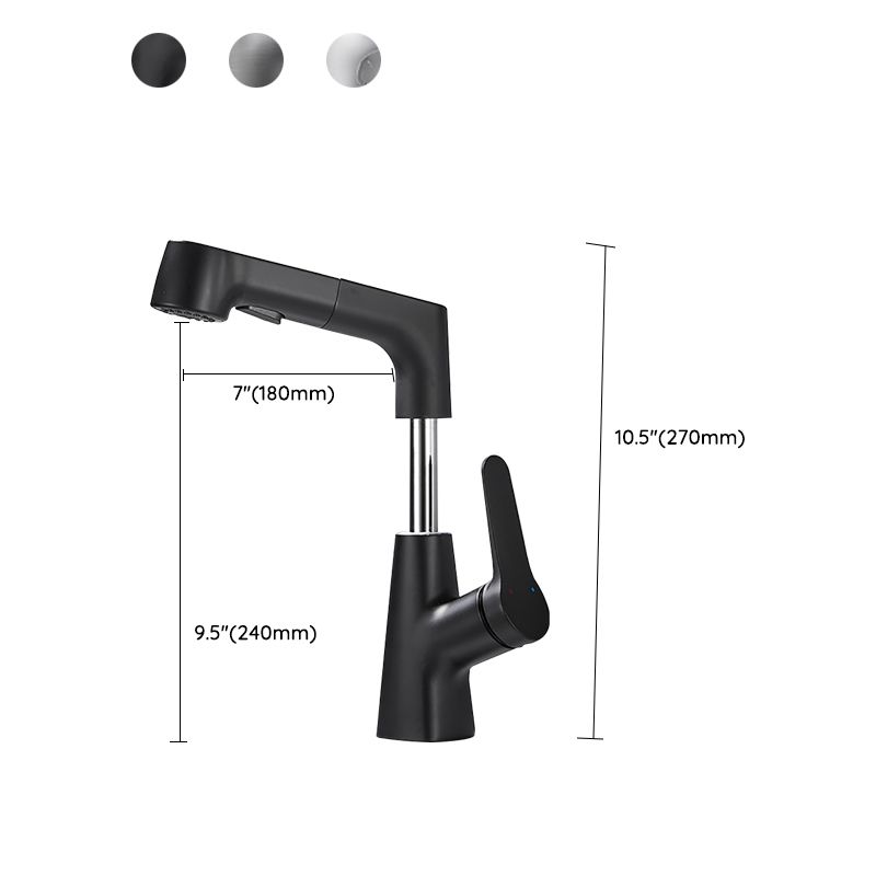 Frendorf | Badezimmer Gefäßarmatur Hohe Bogen Drehauslauf Einhandarmatur mit Herausziehbarem Sprüher