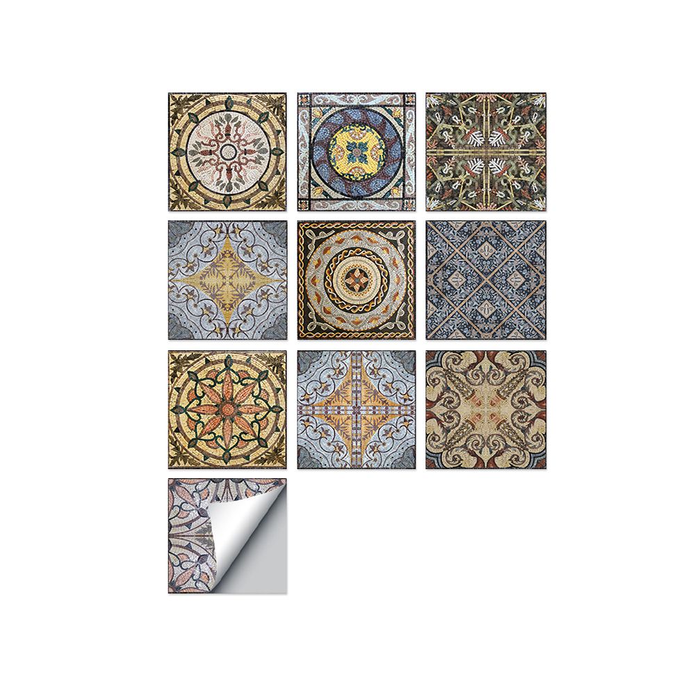 Frendorf | Quadratische Peel & Stick Mosaikfliesen PVC Mosaikfliesen Tapete mit wasserdicht