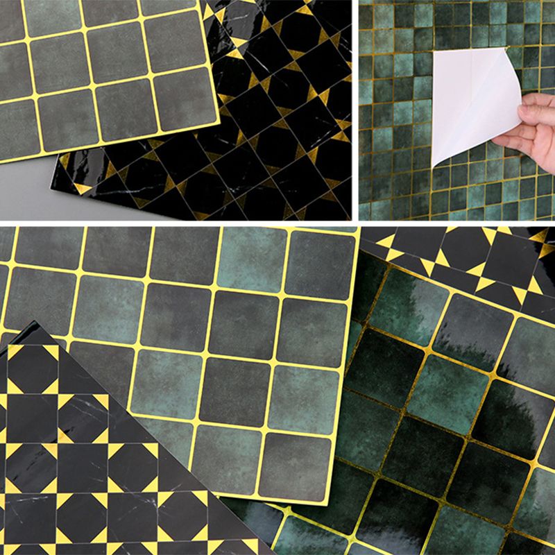 Frendorf | Peel & Stick Mosaikfliese Quadrat Kunststoff Fleckenresistente Fliese - Peel & Stick für Dusche