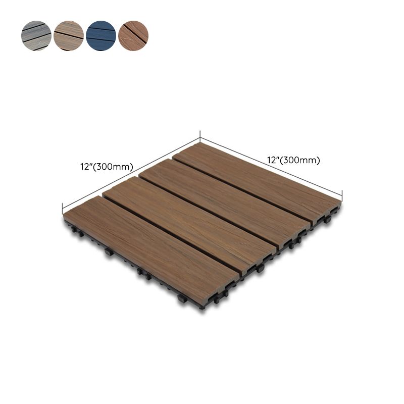 Frendorf | 12" X 12" 4-Slat Quadrat PVC Bodenfliesen Snap-Fit Installation Bodenplattenfliesen