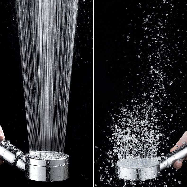 Frendorf | Zeitgenössischer Handheld Duschkopf Rund 3 Einstellungs Spraykopf in Silber