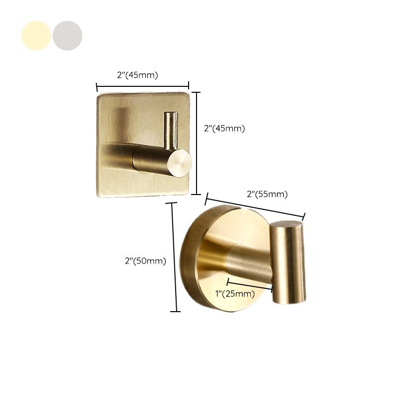 Frendorf | Modernes Badezimmerzubehör-Set Metall Kleiderhaken in poliertem Chrom/Gold