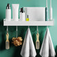 Frendorf | 2-teiliges modernes Badezimmer-Accessoire-Set Weiß rechteckiges Badregal