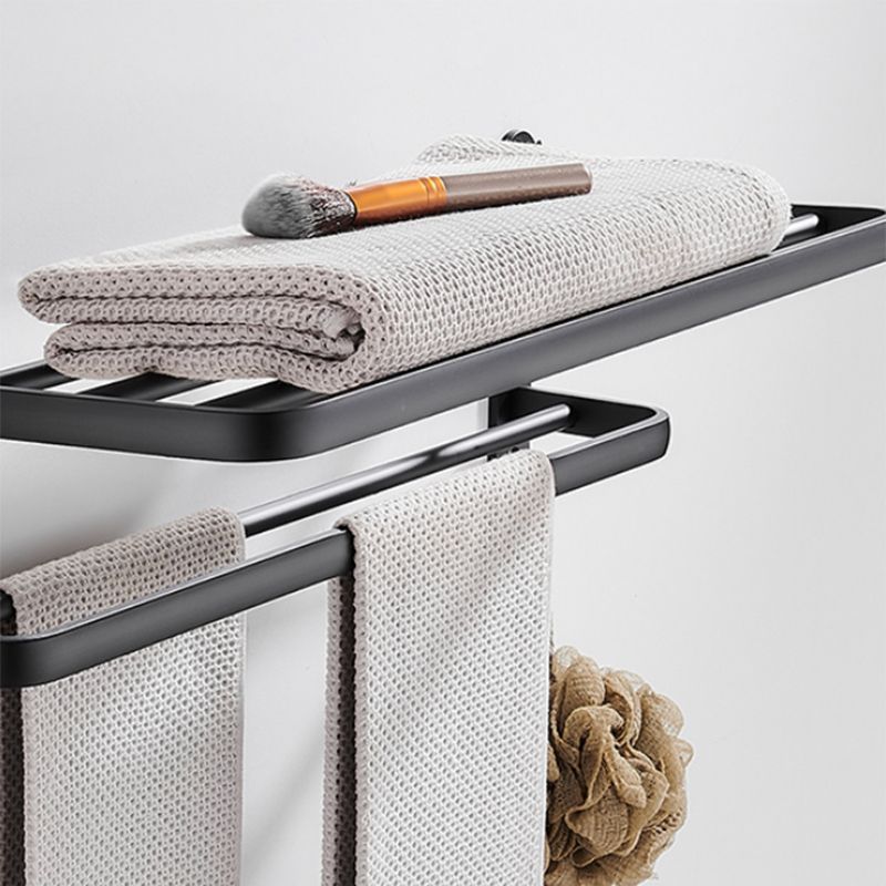 Frendorf | Modernes Badzubehör Set Schwarze Handtuchstange Papierhalter Badezimmerzubehör Kit