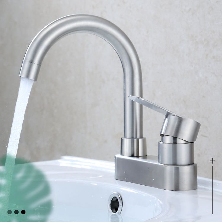 Frendorf | 304 Edelstahl Zentrum Wasserhahn Badezimmer Einhand heiß und kalt Waschbecken Wasserhahn
