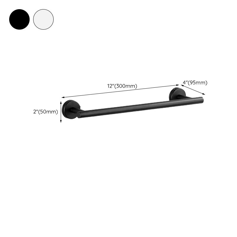 Frendorf | Modernes Badezimmer-Hardware-Set aus Edelstahl Gebürstetes Chrom Handtuchstange/Ring & Bademantel-Haken