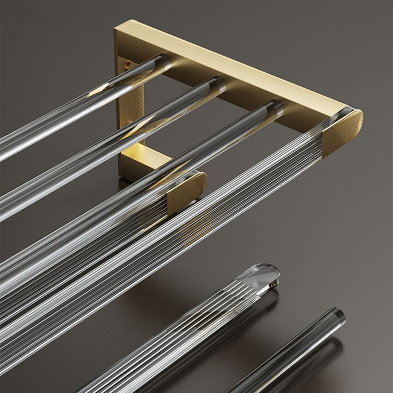 Frendorf | Modernes Badezimmerzubehörset aus Goldmetall und Acryl Badezubehörset