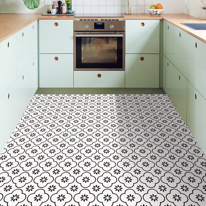 Frendorf | Kunststoff Peel & Stick Fliese quadratischer Druck Feldfliese für Küche und Bad