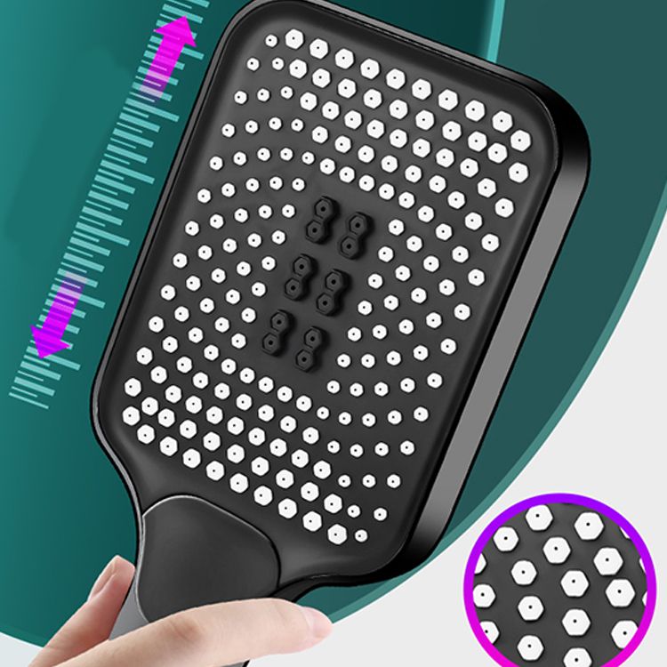 Frendorf | Moderne Rechteckige Handbrause in Schwarz 3 Strahlen Wandmontierte Handbrause