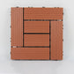 Frendorf | 30 cm x 30 cm Quadrat PVC Terrasse Fliesen Schnappinstallation Außenbodenfliesen