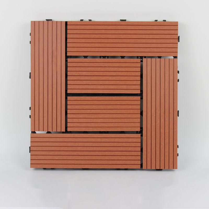 Frendorf | 30 cm x 30 cm Quadrat PVC Terrasse Fliesen Schnappinstallation Außenbodenfliesen