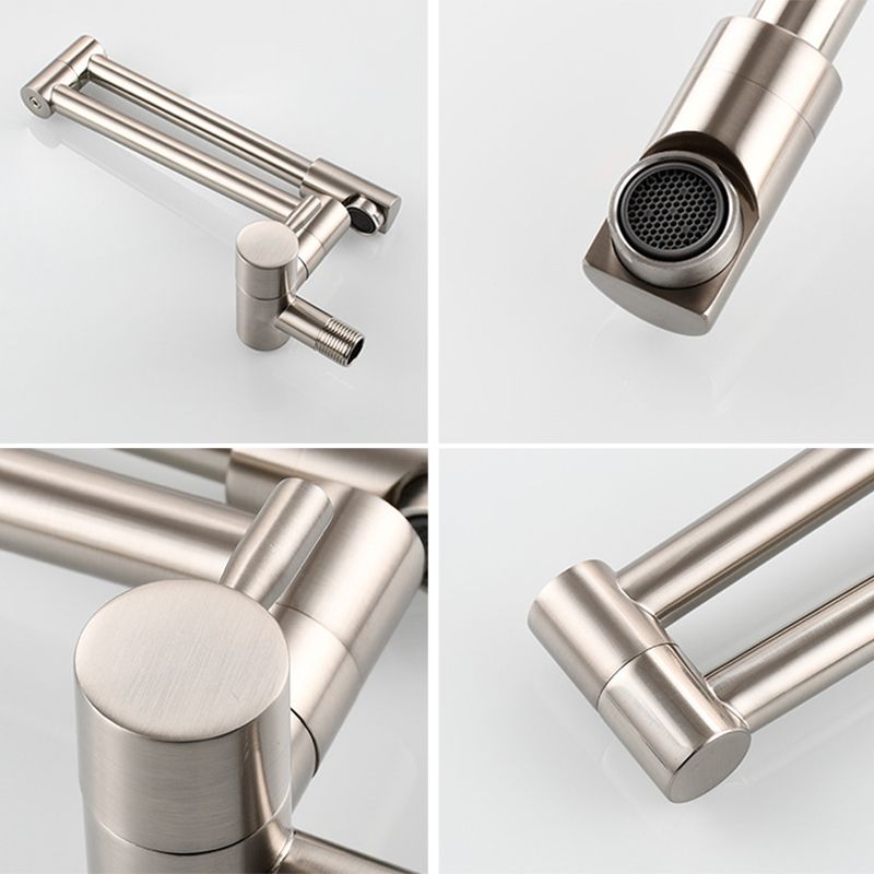 Frendorf | Moderner Pull-down Wasserhahn Einhand Wandmontierter Topf-Füller Niedrigprofil 1-Halter Füller