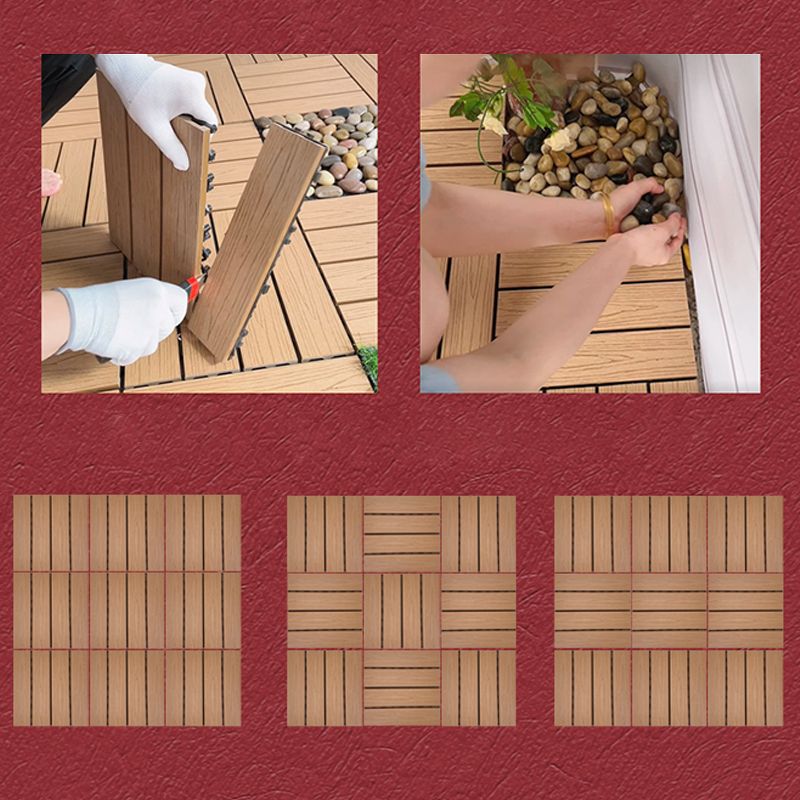 Frendorf | Quadrat Ingenieur Holzfußboden Wasserabweisend Glatte Fliese für Patio Garten